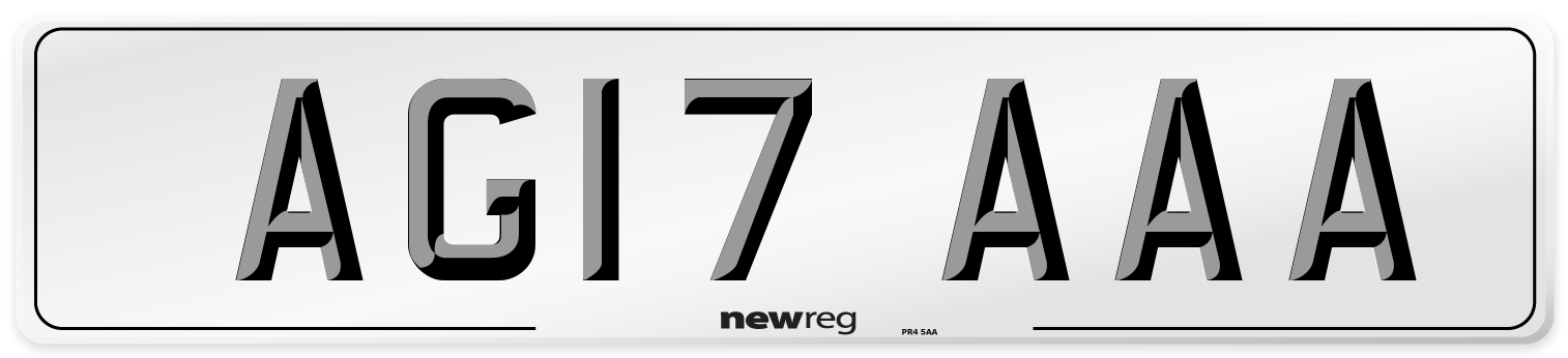 AG17 AAA Number Plate from New Reg